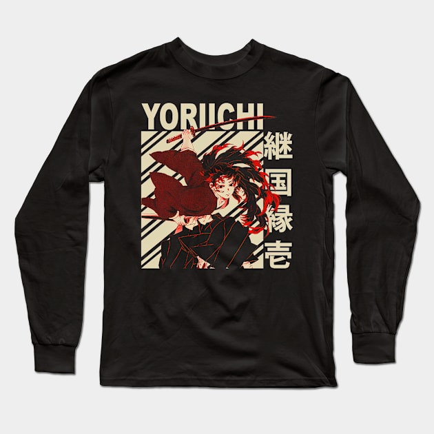 Yoriichi Tsugikuni Vintage Art Long Sleeve T-Shirt by eldridgejacqueline